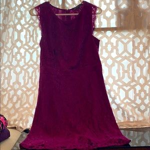 Purple Lace Cocktail Dress